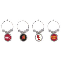 USC Trojans Wine Charm